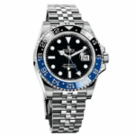 Rolex Batman GMT-Master II Replica Watch Black Blue Ceramic Bezel Jubilee Band